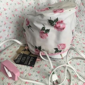 ✨Vintage Shabby Chic Pastel Pink Rose Electric Thermal Heat Spa Treatment Hat